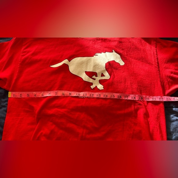 Calgary Stampeders Cornish tshirt red #9 size XL Reebok - Picture 4 of 6